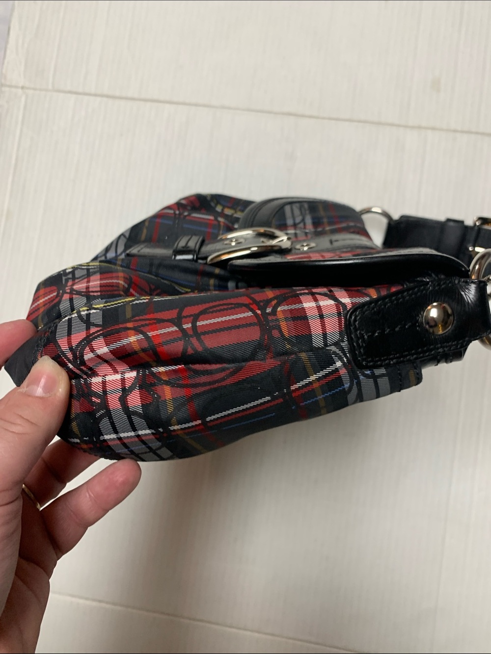 Coach Vintage Y2K Soho Flap Shoulder Bag Tartan Plaid F15485 - Picture 5 of 13